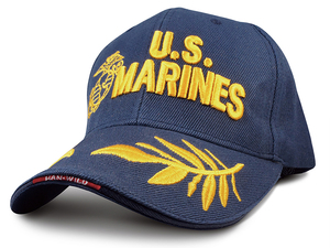 アメリカ海兵隊 U.S.MARINES キャップ帽子 USMCキャップ ミリタリーキャップ アポロキャップ ベースボールキャップ　ネイビー