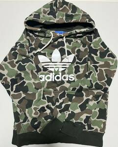 adidas アディダス 迷彩パーカー カモフラ スウェット カモフラ柄 裏起毛 迷彩柄 