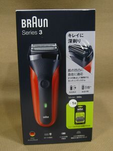 M1-537# prompt decision unopened goods box with defect BRAUN Brown series 3 electric shaver 300S-R-SP red 