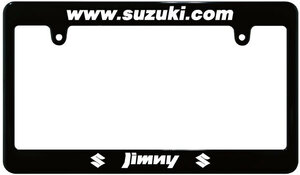 【新品・即決】ブラック ナンバーフレーム SUZUKI スズキ Jimny ジムニー 汎用