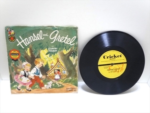 50’ｓ ビンテージ Hansel and Gretel ヘンゼルとグレーテル LP レコード 7インチ USA製 Cricket Records ディスプレイ Country Holiday