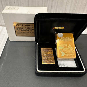 【#6076 ZIPPO ジッポー ライター COLUMBUS DISCOVERY of AMERICA QUINCENTENNIAL LIMITED EDITION 番号入り 状態未確認 未使用 長期保管品