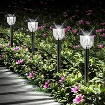 昼白色 4個セット ソーラーライト ガーデンライト 屋外 防水 ソーラー ライト IP65 LED 自動点灯/消灯 イルミネーショ_画像1