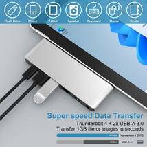 Surface Pro 9 / X　8in2ドック　USBハブ　4K HDMI/Thunderbolt/100Mbps LAN/USB3.0/SD・TF/3.5mmオーディオ_画像8