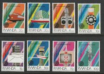 （ルワンダ）1984年世界通信年８種完、スコット評価8.2ドル（海外より発送、説明欄参照）_画像1