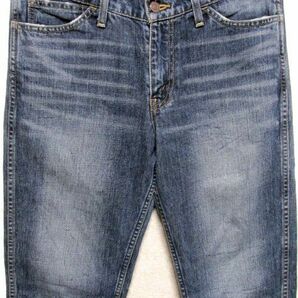 ★美品★Levi's リーバイス 606 USED加工 デニム パンツ W32 L32★スリム テーパード シルエット ジーンズ ジッパーフライ 日本製 00'sの画像3