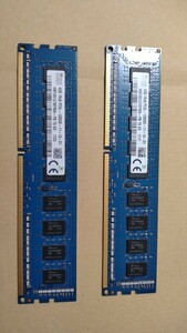 美品skhynix DDR3 PC12800 8GB RAM (4GB 2枚) デスクトップ メモリー