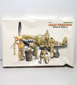 エデュアルド 1/48 アメリカ陸軍航空軍 パイロットと整備員 8502 WWⅡ アメリカ 兵士 ドラム缶 脚立 プラモデル フィギュア ミリタリー