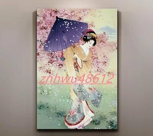 Art hand Auction [Esperanza Store] 아름다운 여자의 장식 그림 매달려 그림 거리 풍경 벽화 거실 소파 침실 방 거실 통로 그림 벽화, 그림, 오일 페인팅, 초상화