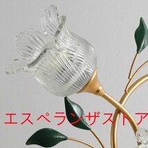 テーブル ランプ 花 LED フラワー 薔薇 ガラス 照明 ライト 卓上 スタンド サイド 間接 インテリア 装飾 寝室 ベッド リビング オブジェ_画像8