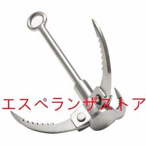 サバイバル グラップリングフック 登山 ツール アウトドア ロッククライミング 折りたたみ 3足フック アイスロッ