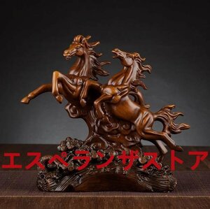 [エスペランザストア]跳ね馬 馬彫刻 天然木 彫刻 装飾品 風水 置物 事務所 開運 幸運 出世 会社 飾り オブジェ インテリア 玄関 オフィス