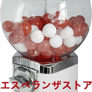 ガチャガチャ 本体 ガチャマシン 300x300x500mm 白色 赤色 レトロ 100円硬貨用 業務用 ガチャマシーン ドーム型 カプセルマシン ホワイトの画像1