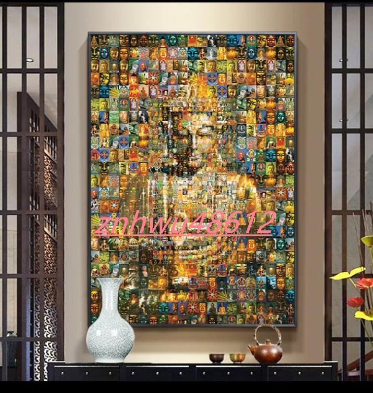 [Esperanza Store] Modern light luxury entrance decorative painting, Buddhist statue hanging painting, townhouse fortune-telling Tang Dynasty mural, corridor passageway famous inn mural, Painting, Oil painting, Nature, Landscape painting