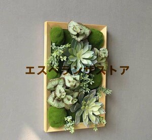 [エスペランザストア]人工観葉植物 造花 壁掛け　 花壁飾り 壁掛けインテリア ディスプレイ 壁掛けミックスグリーン