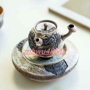 [エスペランザストア]職人手作り 陶器 煎茶道具 茶壺 茶壷 急須 常滑焼 茶器 茶道具 容量：130MLの画像2