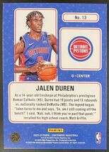 Jalen Duren 2022-23 Contenders RC Lottery Ticket Rookie SP Insert Pistons ピストンズ ルーキーカード Panini NBA_画像2