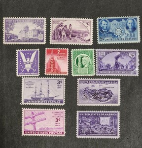 アメリカ 1941~44年 記念切手ロット