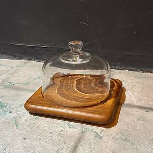 【Vintgae】~1980s Cake Glass Dome ケーキ ガラスドーム フードカバー 焼き菓子 ディスプレイ 店舗什器 ヴィンテージ アンティーク