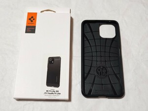 ☆ spigen シャオミ Xiaomi Mi 11 Lite 5G用 耐衝撃ケース 米軍MIL企画 RUGGED ARMOR ACS02843 Matte Black ブラック USED品 ☆