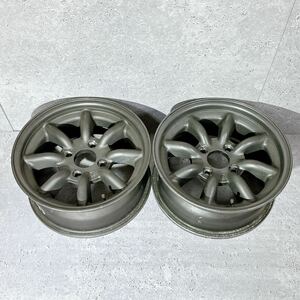 当時物 RS ワタナベ 6.5j PCD114.3 +15 2本セット ハコスカ フェアレディz等 ハブ径約70mm