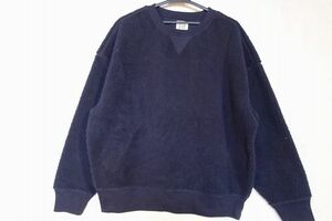 GAP/ギャップ/長袖トレーナー/プルオーバー/ボアフリース素材/裏地マイクロフリース素材/暖かい/紺/ネイビー/Lサイズ(1/22R6)