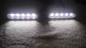 ESUSE LED 片側デイライト5.8w　ポジション0.5w 白色LED5個　車両未取り付け品　台湾製　BELLOF　ベロフ　1