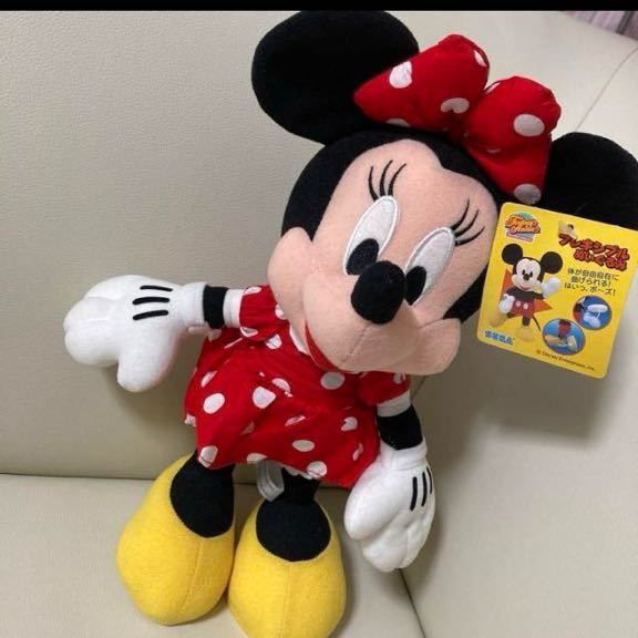 セガ ミニーマウスぬいぐるみ フレキシブルぬいぐるみ 1998レア ミニー 人形 ポージング ミニーちゃん