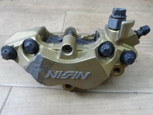 NISSINニッシン社製　４POT　フロントブレーキ1個　使用可能　CB400SF 　ホーネットなどに　60㎜ピッチ金色②