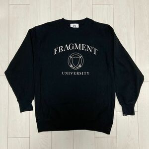 美中古 FRAGMENT UNIVERSITY FRGMT UNV C/N Sweat A Black フラグメント ユニバーシティ スウェット A ブラック サイズXL 藤原ヒロシ