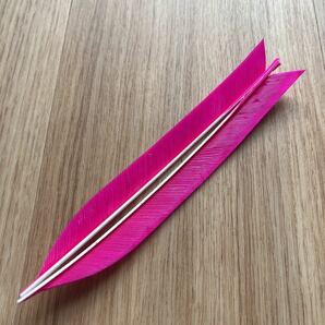 弓道矢の交換ターキー羽 ピンクの画像2