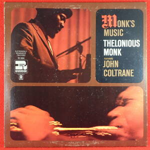 1円開始★神洗浄【超メガレア★US準美盤 RIVERSIDE】★THELONIOUS MONK featuring JOHN COLTRANE/Monks Music★Gigi Gryce,Coleman Hawkins