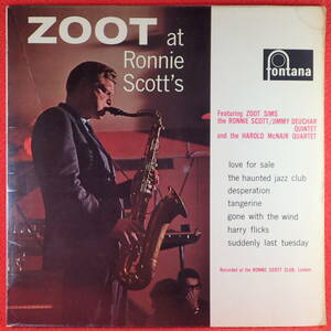 送料無料★神洗浄【遺産級レア★初回マト+FLAT+両溝★UK完オリ FONTANA MONO】★ZOOT SIMS/AT RONNIE SCOTT★ワンホーン最強★村上春樹絶賛