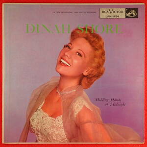 1円開始★神洗浄【ギガレア★希少マト1★US完オリ準美盤 RCA MONO ニッパ銀文字 両溝】★DINAH SHORE/HOLDING HANDS AT MIDNIGHT★絶世美女