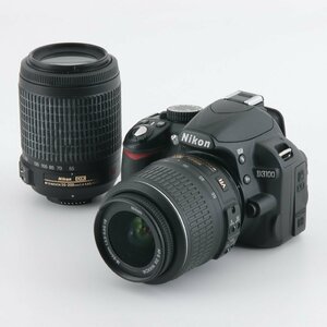 1円～ Nikon ニコン デジタル一眼カメラ D3100　/　18-55mm 3.5-5.6G VR DX　/　55-200mm 4-5.6G ED DX　【電源ONのみ確認】
