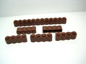 レゴ★未使用！茶色の丸太型パーツ８点セット（１×４）