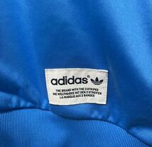 adidas アディダス ジャージ 上 トラックジャケット 00s 2000年代 L ATPタイプ ブルー トレフォイル シンプルロゴ 3ライン 3ストライプ_画像5