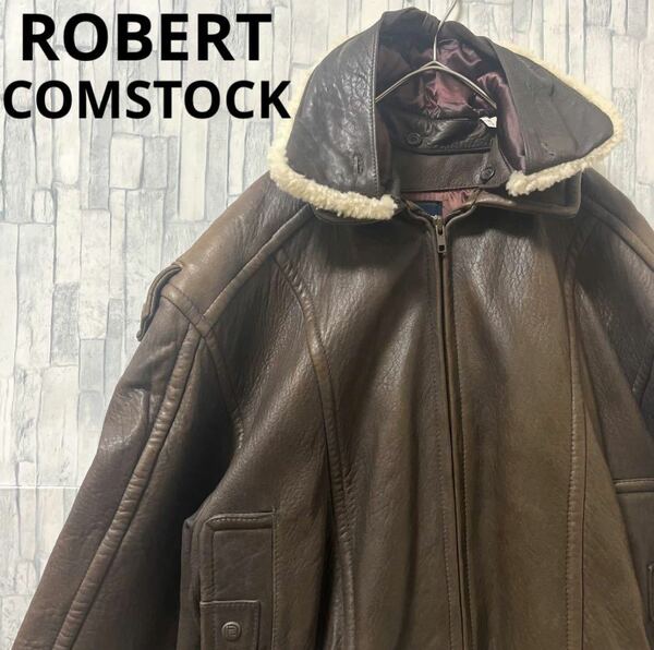 ROBERT COMSTOCK ロバートカムストック フライトジャケット ボンバージャケット ライダース レザージャケット 本革 羊革 ラムレザー