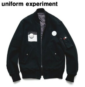 2 ￥64,800 新品【uniform experiment PATCH WORK JERSEY MA-1 UE-167026 ユニフォームエクスペリメント MA-1ジャケット MA1ブルゾン】