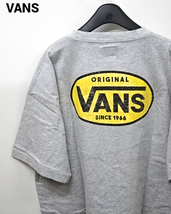 M 新品【VANS バンズ 123R1010823 ASH ヴァンズ メンズ 半袖 Tシャツ ムラサキスポーツ限定 KK1 B24 ヴィンテージ クラック加工 ヒビ割れ】_画像1