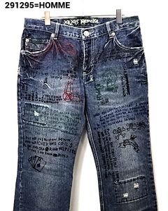 Ⅲ【291295=HOMME Remake DENIM PANTS 554-1317 INDIGO 291295オム リメイク デニムパンツ インディゴ】