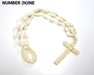  rare new goods [NUMBER (N)INE Number Nine Rosario breath bracele Cross WHITE white white rare Old ]