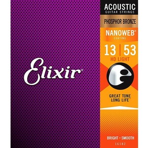 Elixir Nanoweb #16182 HD Light 013-053 Phosphor Bronze エリクサー コーティング弦 アコギ弦