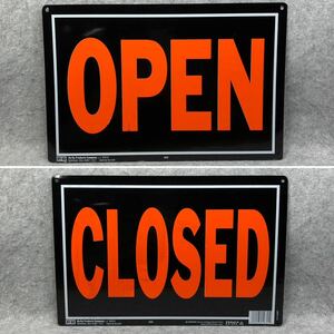 ★☆ #全国送料込み #OPEN/CLOSED #SIGN #チェーン付き 約50cm #PLATESIGN #ALUMINUMSIGN #SIGNBOARD #MadeInUSA #HY-KO #DIY #看板 ☆★