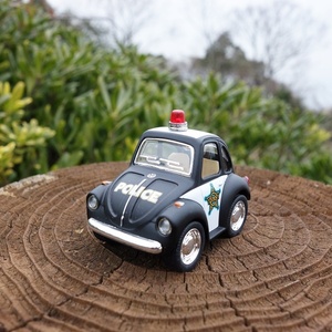 【送料220円】ワーゲン ミニカー タイプⅠ チョロＱ風 ＰＯＬＩＣＥ パトカー 警察 フォルクスワーゲン ＶＯＬＫＳＷＡＧＥＮ チョロＱ