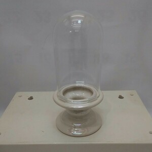  ceramics base Mini glass dome [401]