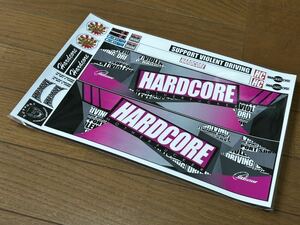 HARDCORE公式 RCステッカーシート バイナル　ドリフト　ピンクversion