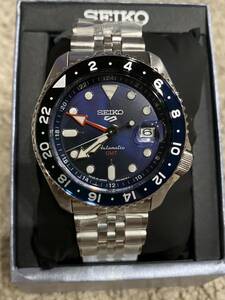 新品未使用　seiko5 sports GMT　ネイビー　ＳＢＳC００３ 腕時計