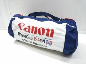 ♪ワールドカップUSA94 Canon 2気室ドラムボストンバッグ WorldCup official Sponsor A010814N @80♪