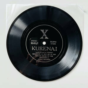 貴重 7インチソノシート レコード〔 X エックス / 紅 KURENAI 〕ロッキンf 1988年 6月号 付録 / エックス・ジャパン X Japan / YOSHIKIの画像4